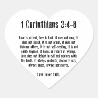 Love is Patient Hart Sticker