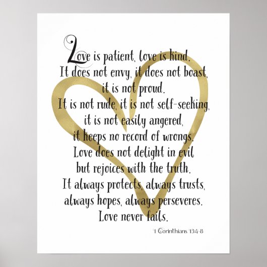 Love is Patient Heart Poster (Voorkant)
