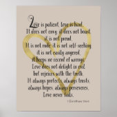 Love is Patient Heart Poster (Voorkant)
