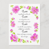 Love is Patient Inspirerend Briefkaart (Voorkant)