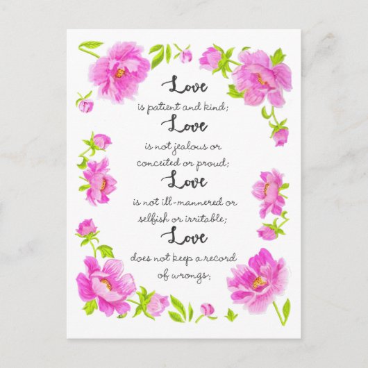 Love is Patient Inspirerend Briefkaart (Voorkant)
