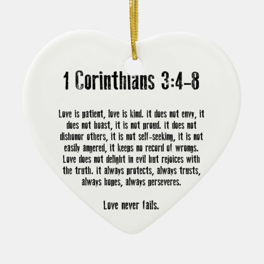 Love is Patient Keramisch Ornament (Voorkant)