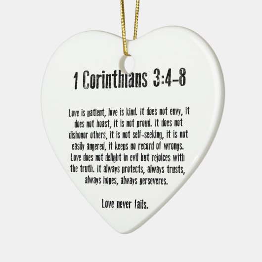 Love is Patient Keramisch Ornament (Links)