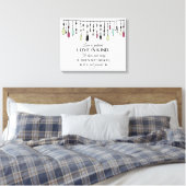 Love is Patient & Kind Boho Style Canvas Print (Insitu (Slaapkamer))