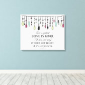 Love is Patient & Kind Boho Style Canvas Print (Insitu (Houten vloer))