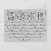 Love is Patient-Kind-Not Fails~Scripture~Wedding Aankondigingskaart (Voorkant)