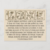 Love is Patient-Kind-Not Fails~Scripture~Wedding Briefkaart (Voorkant)
