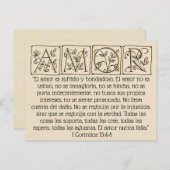 Love is Patient-Kind-Not Fails~Scripture~Wedding Briefkaart (Voorkant / Achterkant)