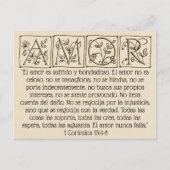 Love is Patient-Kind-Not Fails~Scripture~Wedding Briefkaart (Voorkant)