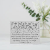 Love is Patient-Kind-Not Fails~Scripture~Wedding Briefkaart (Staand voorkant)