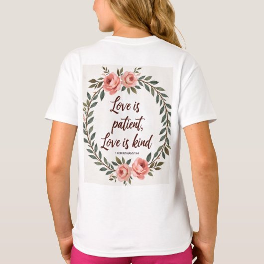 Love Is Patient, Love Is Kind Bible Tee  T-shirt (Achterkant)