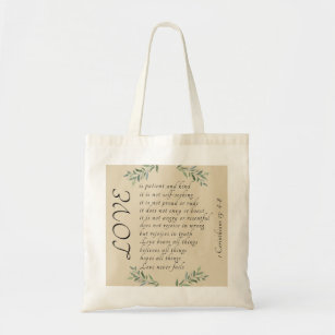 Love is Patient Love is Kind canvas tas