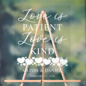 Love is Patient, Love is Kind Custom Wedding Acryl Bord (Neutraal)
