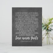 Love is Patient Love is Sind Print (Staand voorkant)