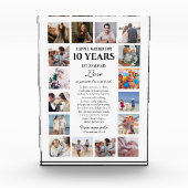 Love Is Patient Milestone Anniversary Photo Block Fotoblokken (Voorkant)