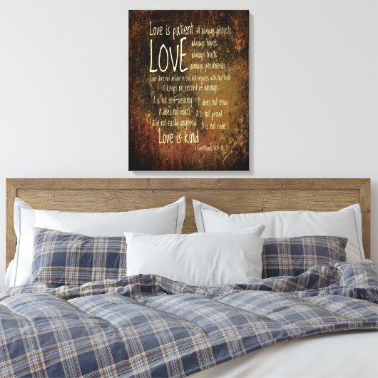 Love is Patient Mixer Canvas Afdruk (Insitu (Slaapkamer))