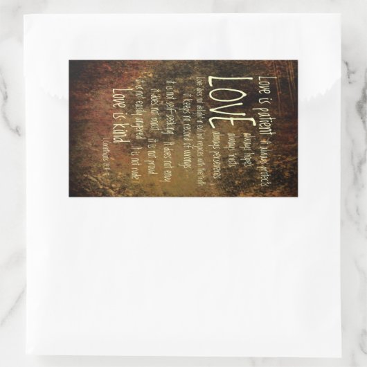 Love is Patient Mixer Rechthoekige Sticker (Tas)