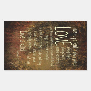 Love is Patient Mixer Rechthoekige Sticker