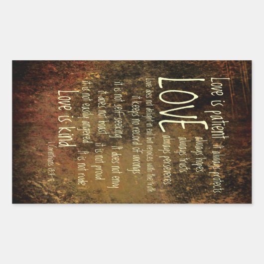 Love is Patient Mixer Rechthoekige Sticker (Voorkant)