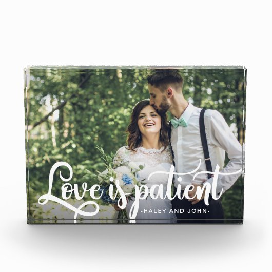 Love is Patient Photo and Name Fotoblokken (Voorkant)