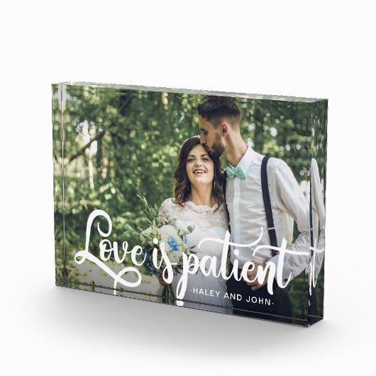 Love is Patient Photo and Name Fotoblokken (Rechts)