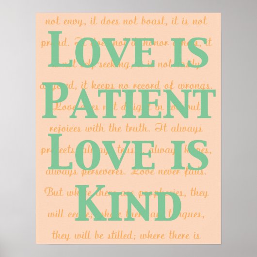 Love is Patient Poster (Voorkant)