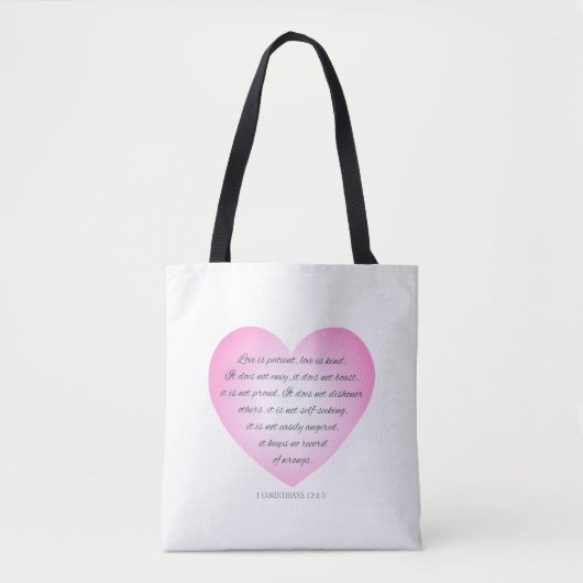 Love is Patient Quote Valentijn | CANVAS TAS (Voorkant)
