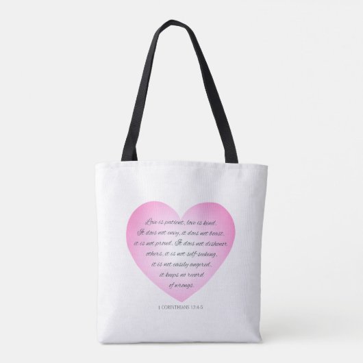 Love is Patient Quote Valentijn | CANVAS TAS (Achterkant)