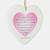 Love is Patient Quote Valentijn | Versiering Keramisch Ornament (Rechts)
