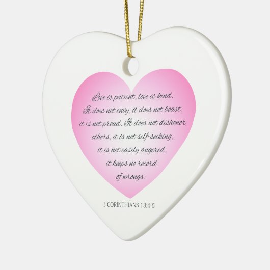 Love is Patient Quote Valentijn | Versiering Keramisch Ornament (Links)