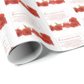 Love is Patient Red Rose Cadeaupapier (Rol Hoek)