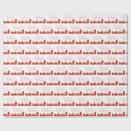 Love is Patient Red Rose Cadeaupapier (Vlak)