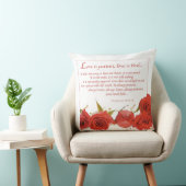 Love is Patient Red Rose Kussen (Stoel)