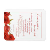 Love is Patient Red Rose Magneet (Horizontaal)