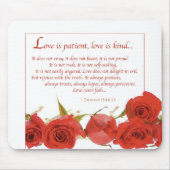Love is Patient Red Rose Muismat (Voorkant)