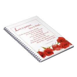 Love is Patient Red Rose Notitieboek