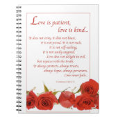 Love is Patient Red Rose Notitieboek (Voorkant)
