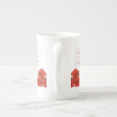 Love is Patient Red Rose Porselein Kop (Achterkant)