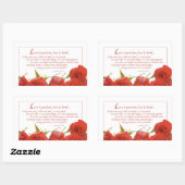 Love is Patient Red Rose Rechthoekige Sticker (Vel)