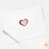 Love Is Patient Refined Aesthetic  Vierkante Sticker (Envelop)