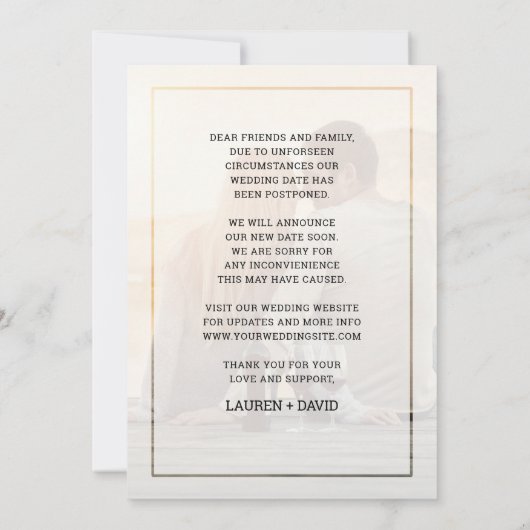 Love is Patient Romantic Script Photo Wedding Aankondiging (Achterkant)