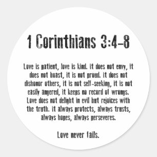 Love is Patient Ronde Sticker