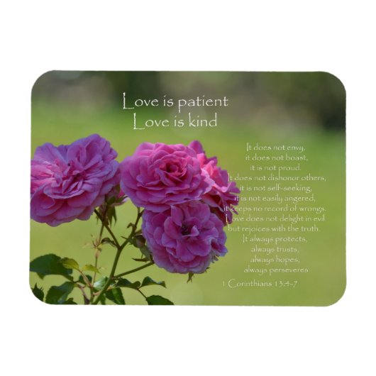 Love is Patient Roses Magneet (Horizontaal)