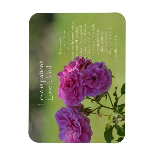 Love is Patient Roses Magneet (Verticaal)