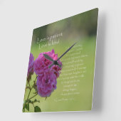 Love is Patient Roses Vierkante Klok (Hoek)