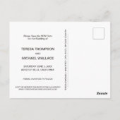 Love is Patiënt Save the NEW date Wedding Briefkaart (Achterkant)