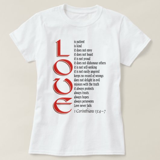 LOVE IS PATIËNT T-SHIRT (Design voorkant)