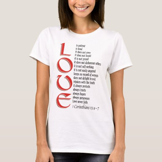 LOVE IS PATIËNT T-SHIRT (Voorkant)