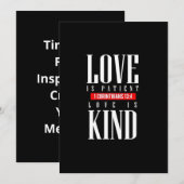 Love Is Patient Timeless Inspirational Style  Feestdagenkaart (Voorkant / Achterkant)