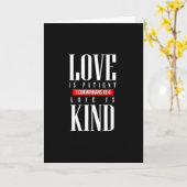 Love Is Patient Timeless Inspirational Style Kaart (Gele Bloem)
